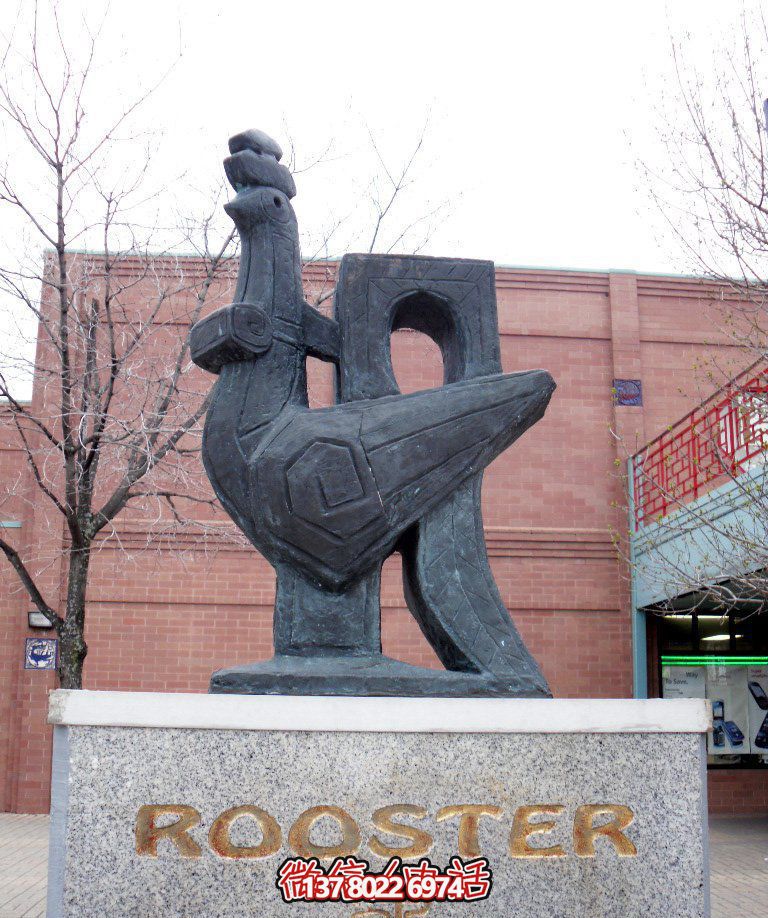 玻璃鋼創(chuàng)意雞雕塑，點(diǎn)亮街道美景