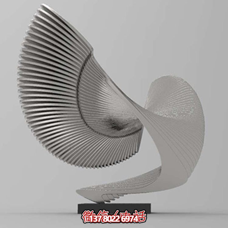 抽象不銹鋼戶外擺件，室內創意園林景觀裝飾