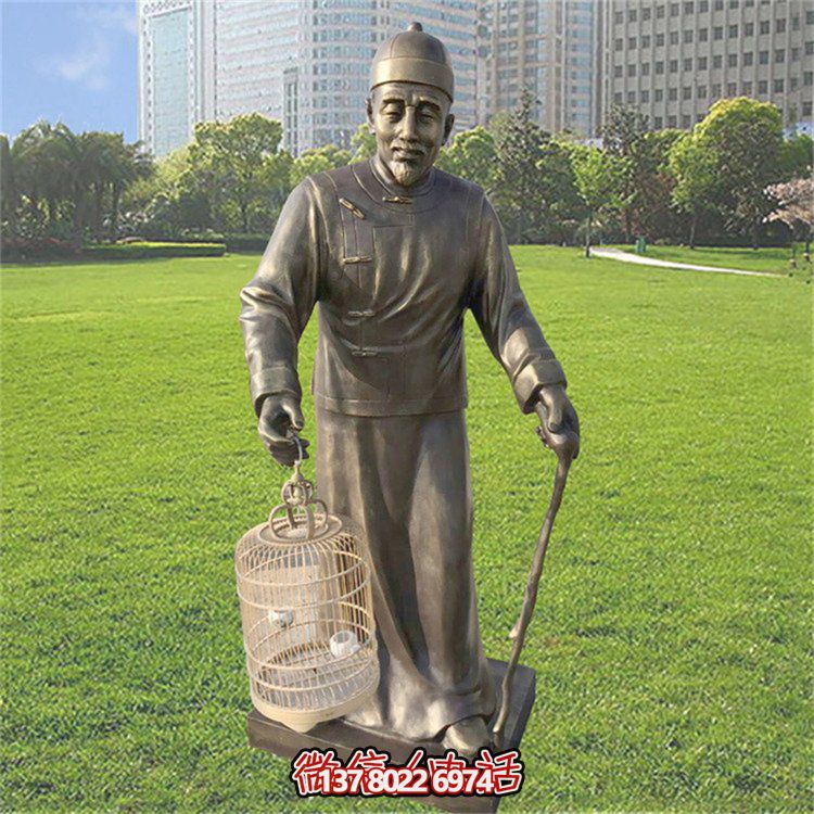 仿古風格玻璃鋼雕像，為公園提供優雅的民俗裝飾