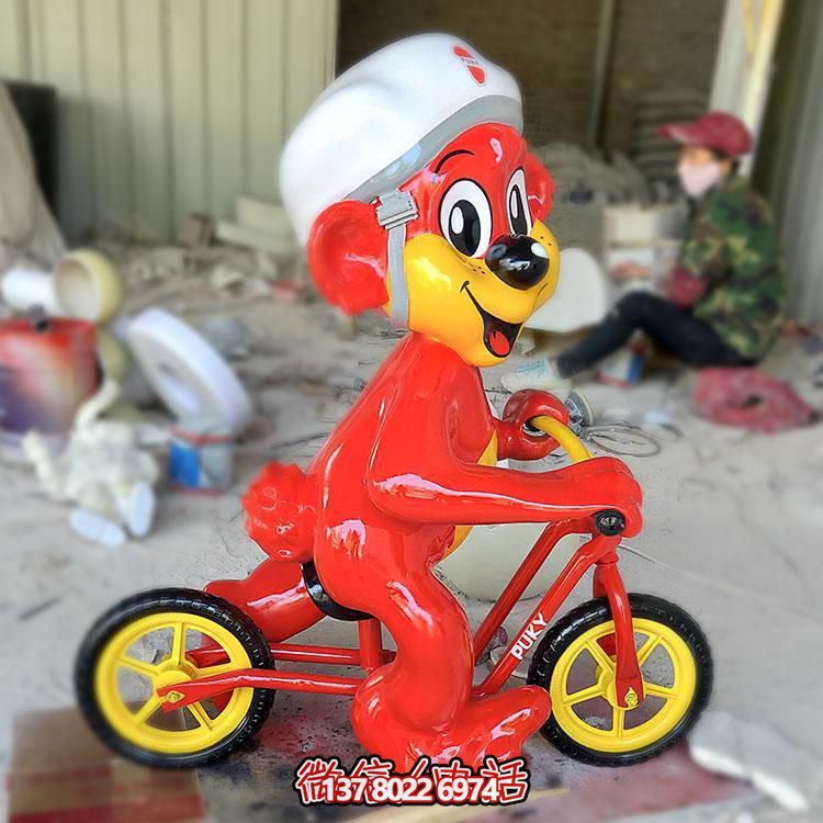 玻璃鋼卡通老鼠雕塑擺件，專為幼兒園設計