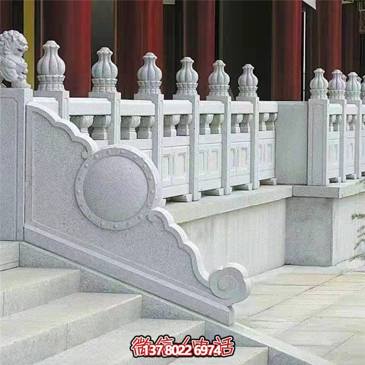 精美石雕欄桿欄板，點綴景區景點，增添園林雕塑之美