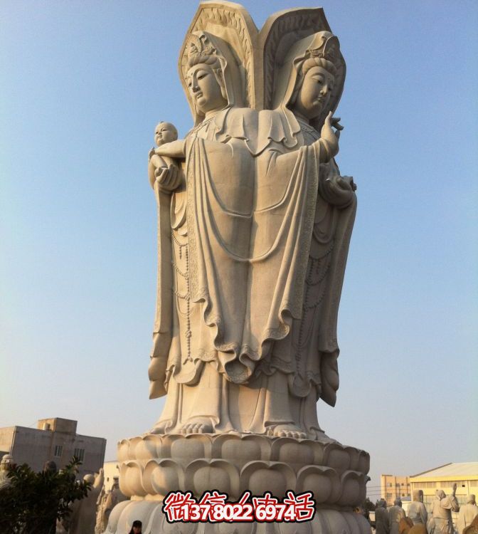 大型觀音大理石雕塑，精美的園林景觀裝飾