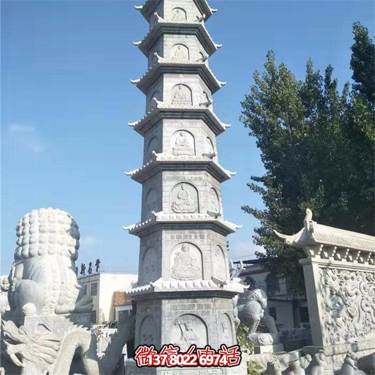 古典佛教雕塑藝術——精美青石舍利塔、石塔寺、佛塔