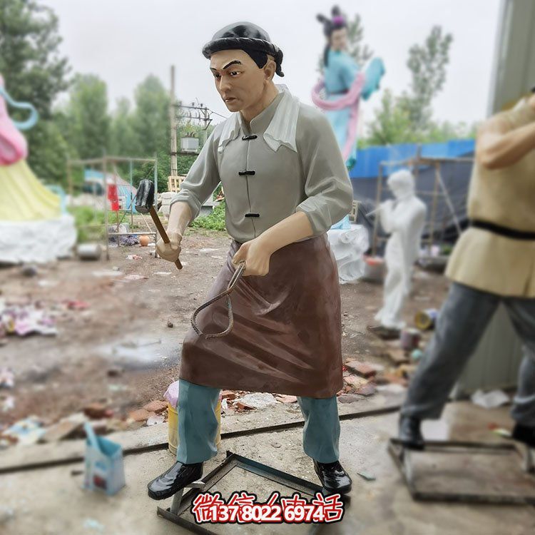 創(chuàng)意玻璃鋼戶(hù)外園林景觀(guān)人物雕塑