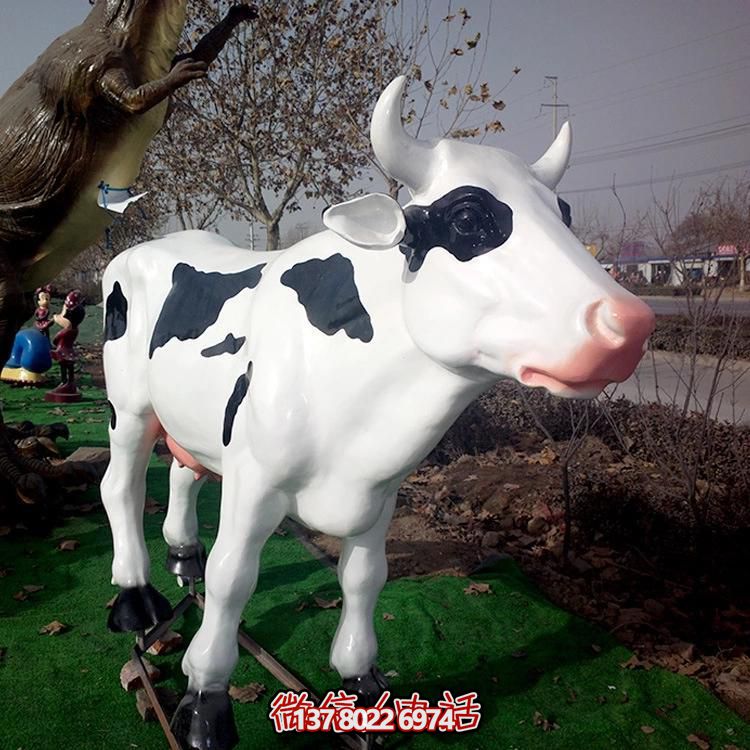玻璃鋼制仿真奶牛擺件，裝點你的戶外農場