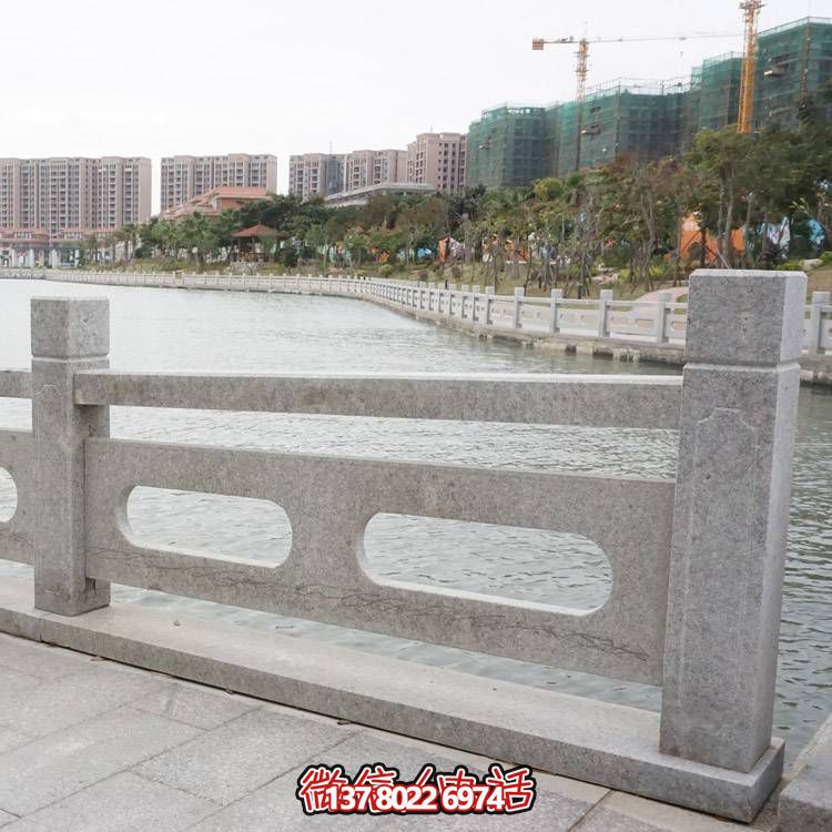 防護花崗巖石欄桿組合，完美裝飾湖邊公園