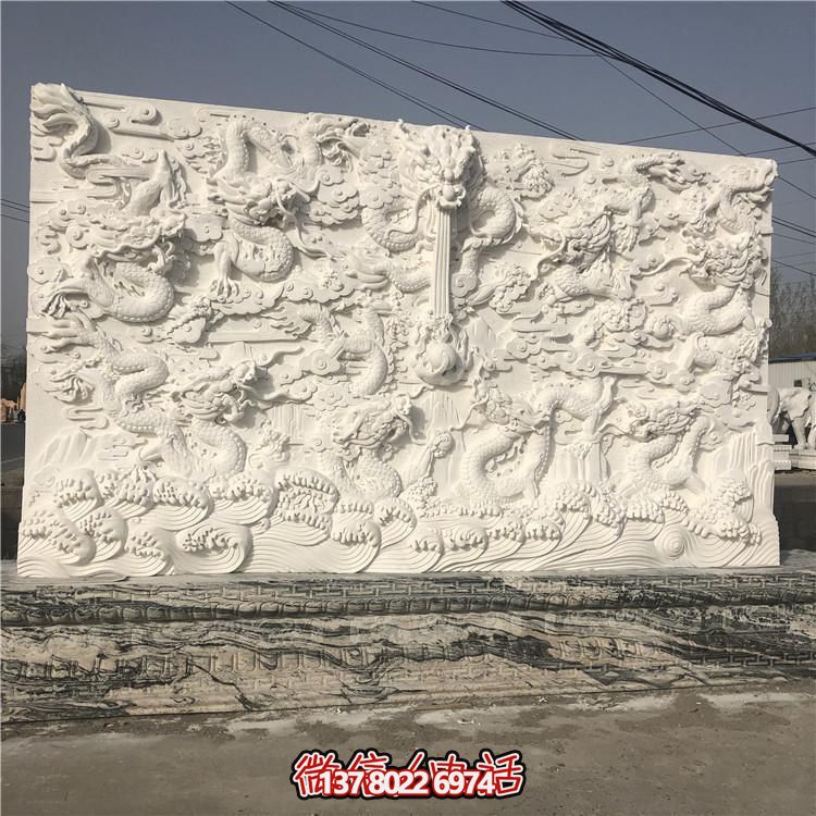 精湛雕刻的室內(nèi)大理石雕塑，為您的庭院增添浮雕照壁