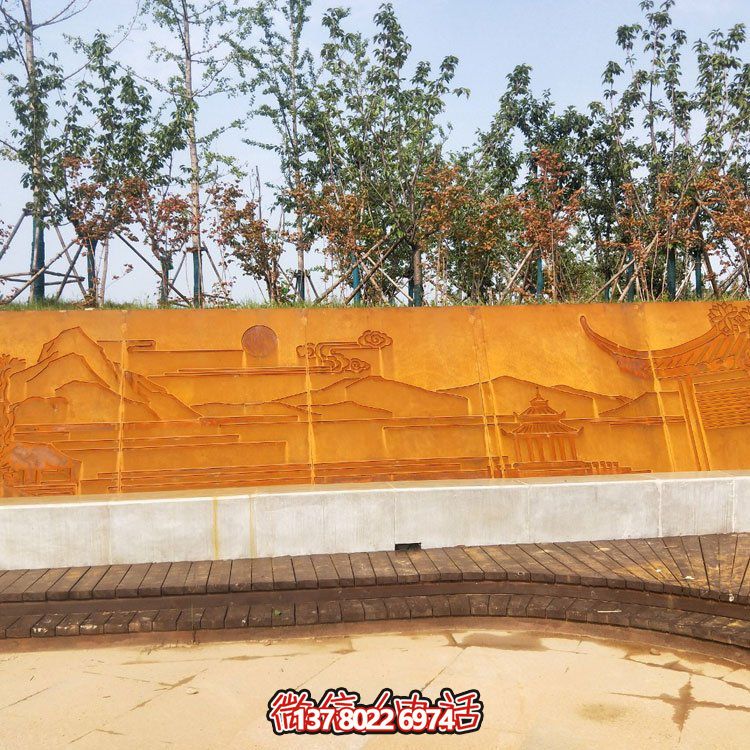 戶(hù)外景區(qū)大型不銹鋼浮雕影壁雕塑